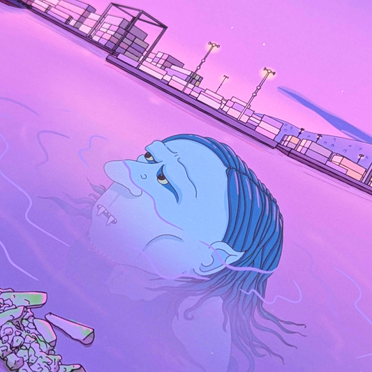 The troll in the Bay - 8x10 Art Print