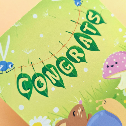 Congrats - Cute Card in nature