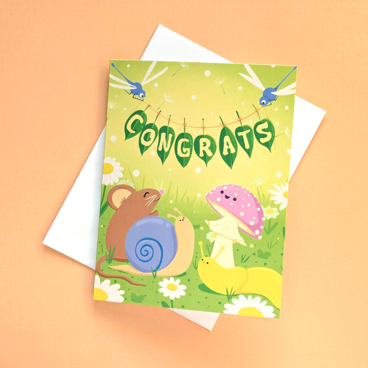Congrats - Cute Card in nature