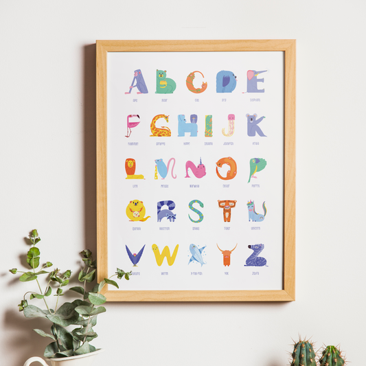 Animal Alphabet Art Print