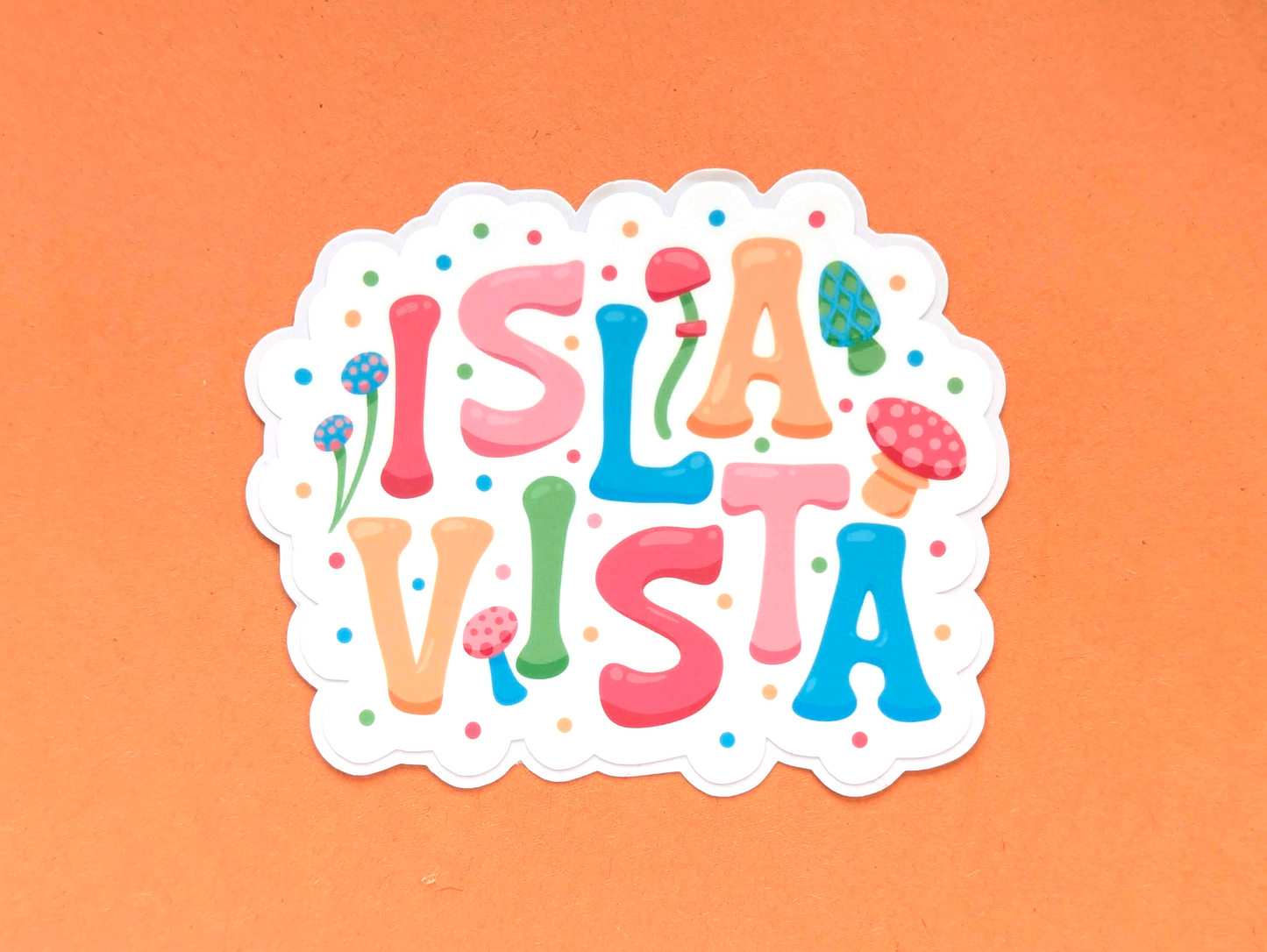 Isla Vista City Sticker - Mushroom Design