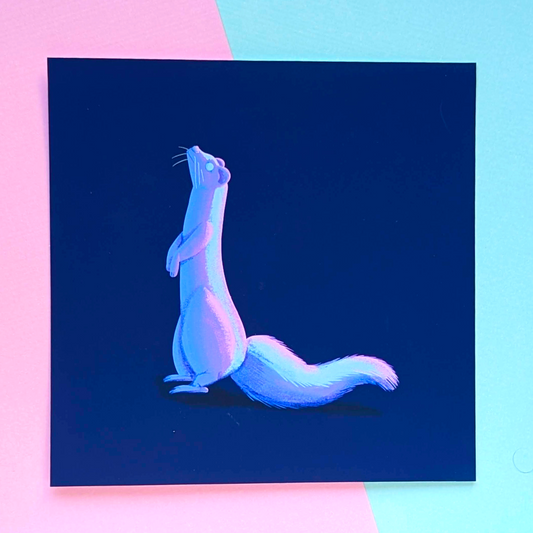 Mystical Skunk 8x8 Art Print
