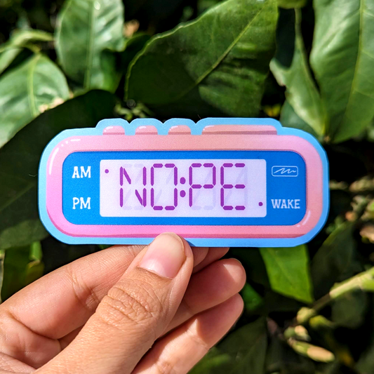 NO:PE Alarm Clock Vinyl Sticker