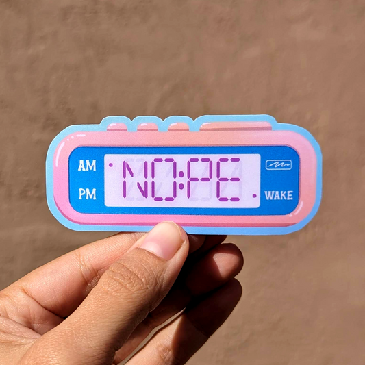 NO:PE Alarm Clock Vinyl Sticker