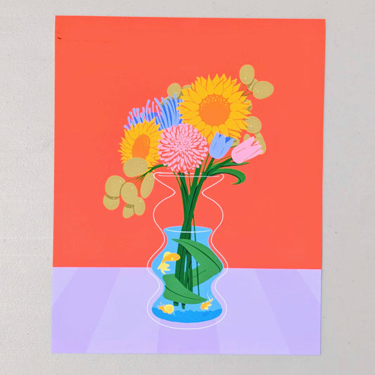 Fishbowl Vase Art Print