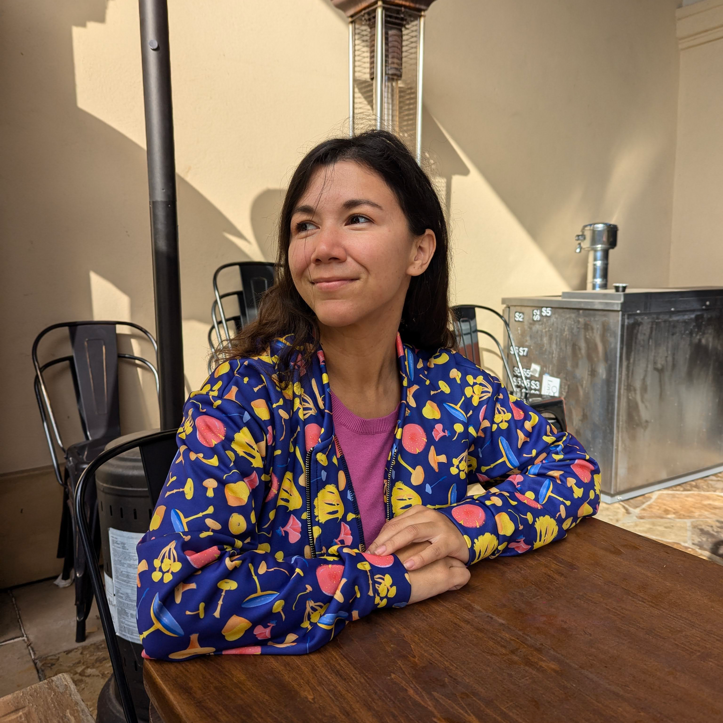 Purple Wild Mushrooms Unisex Bomber Jacket