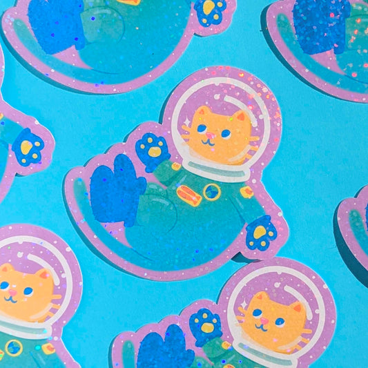 Space Cat Vinyl Sticker