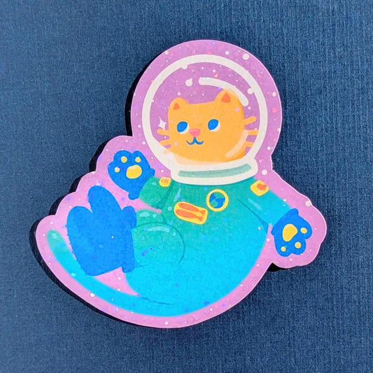 Space Cat Vinyl Sticker