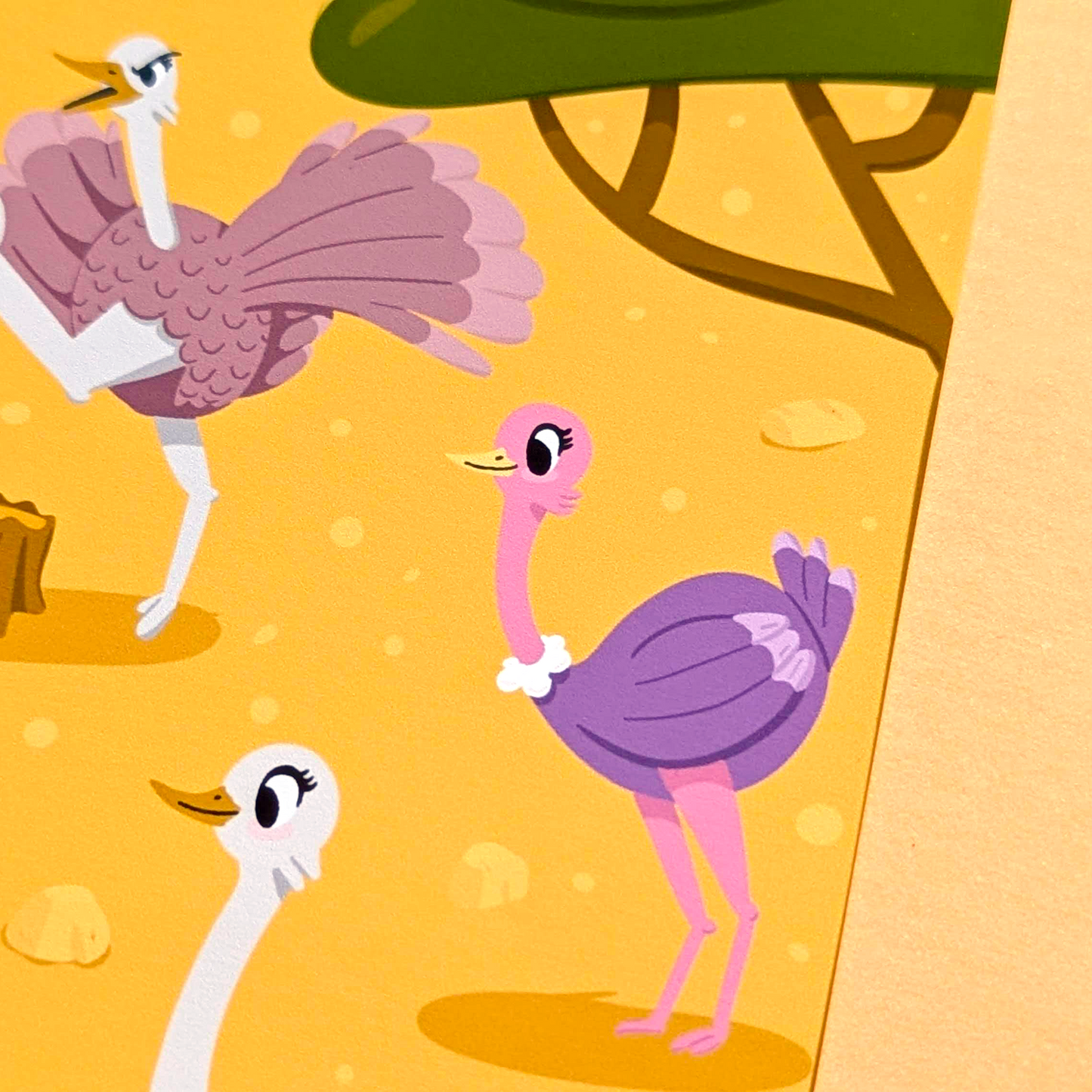 The Cutest Watering Hole in the Sahara - Illustration Art Print