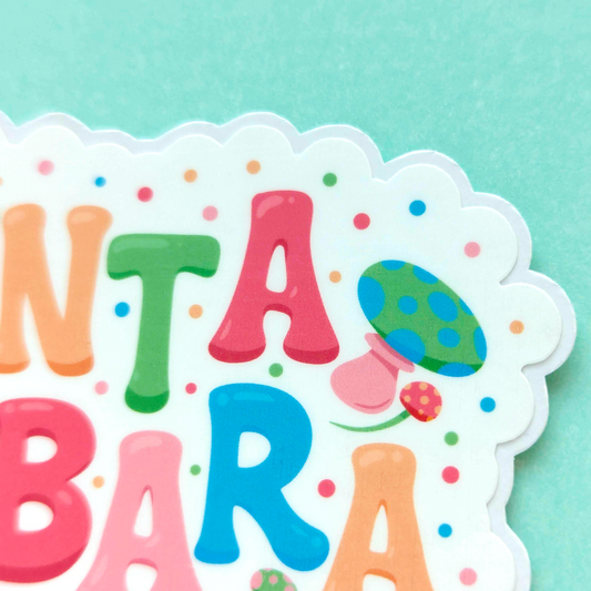 Santa Barbara City Sticker - Mushroom Design