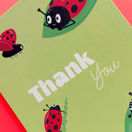 Lady Bug Thank You Card