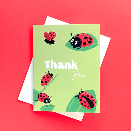 Lady Bug Thank You Card