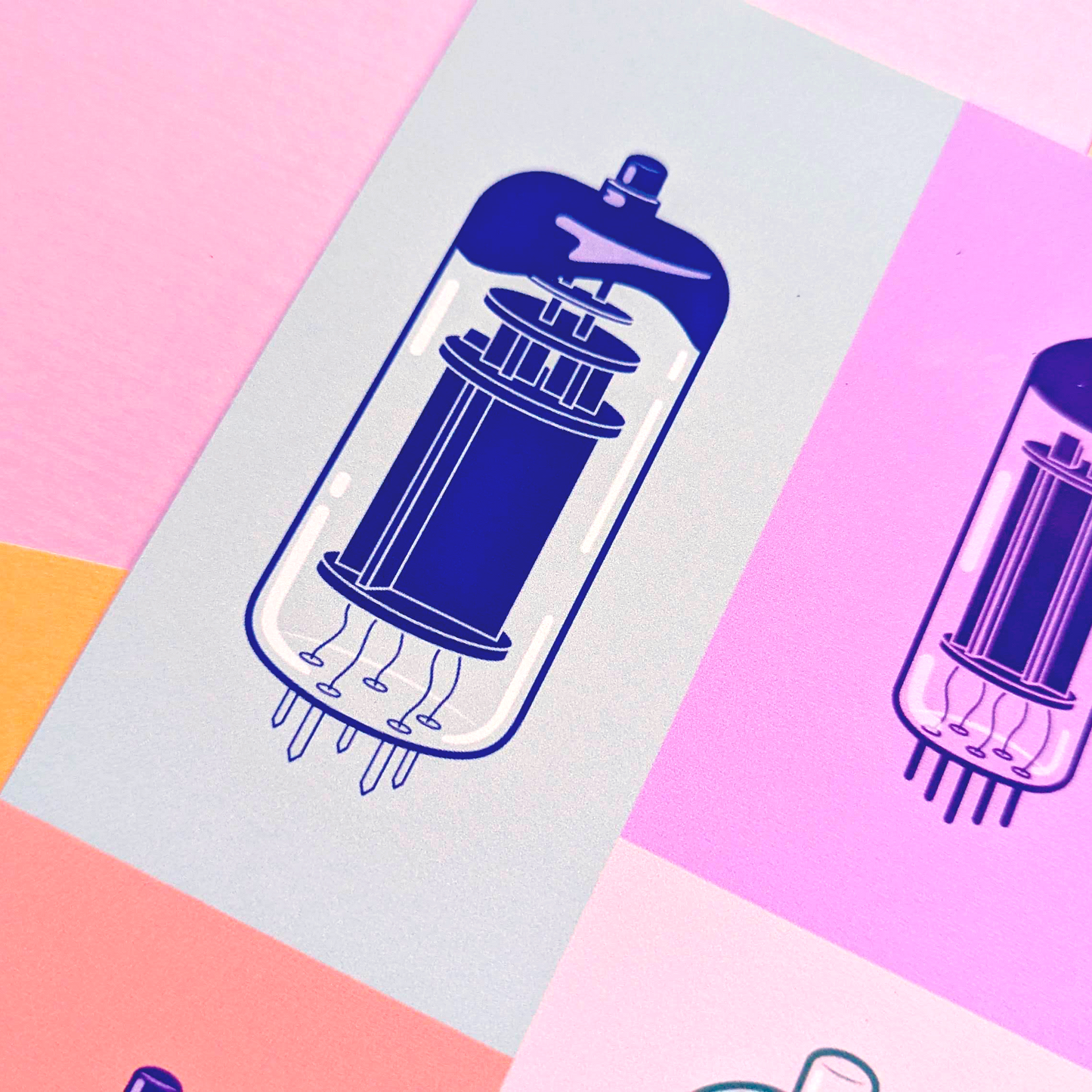 Colorful Vacuum Tubes Art Print