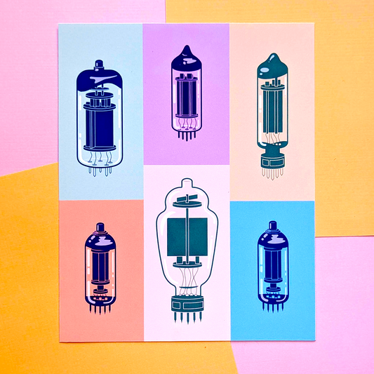 Colorful Vacuum Tubes Art Print