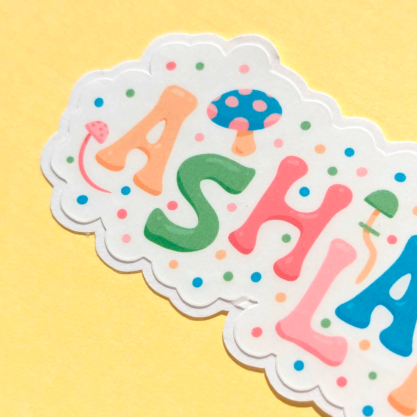 Ashland City Vinyl Sticker - Mushroom Design