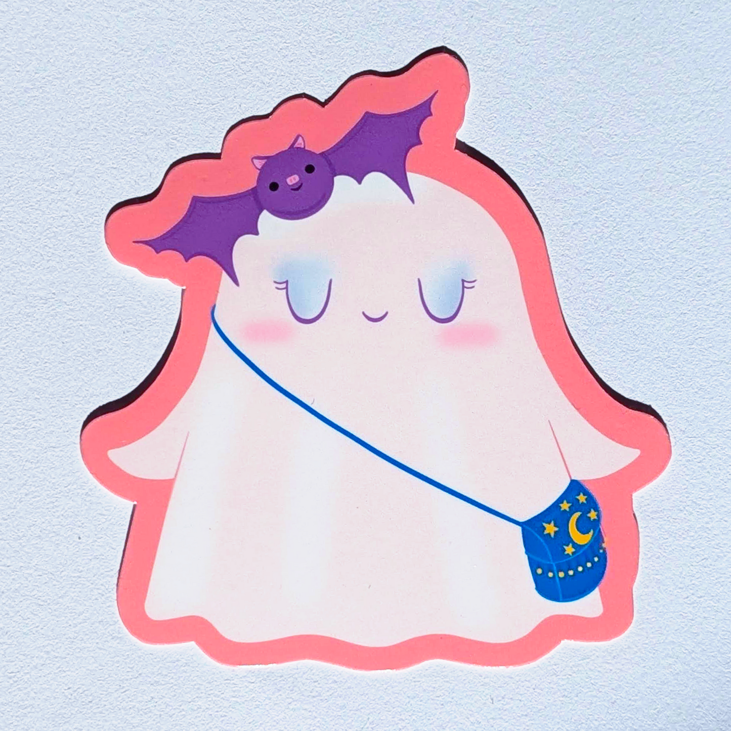 Fancy Cute Ghost Vinyl Sticker