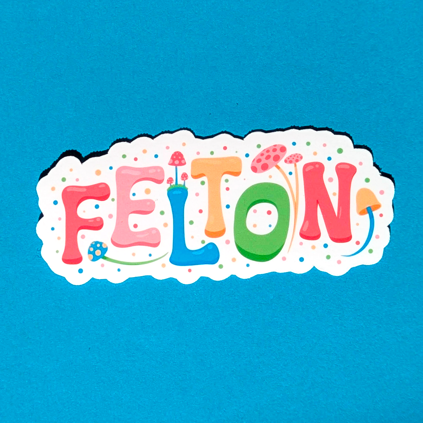 Felton City Vinyl Sticker - Mushroom Design