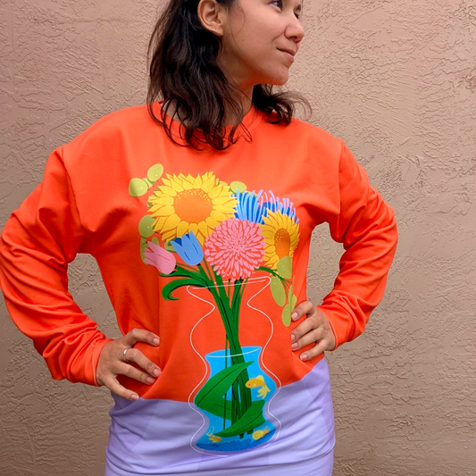 Fishbowl Vase Unisex Long Sleeve Sweatshirt