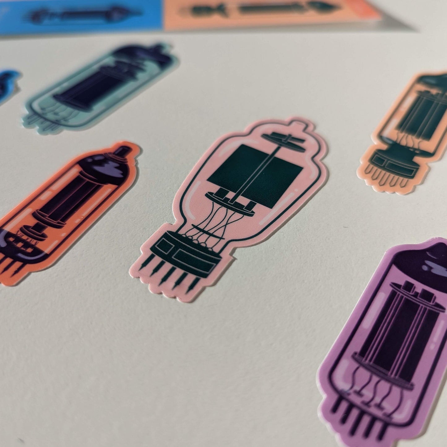 Colorful Vacuum Tubes Sticker Sheet