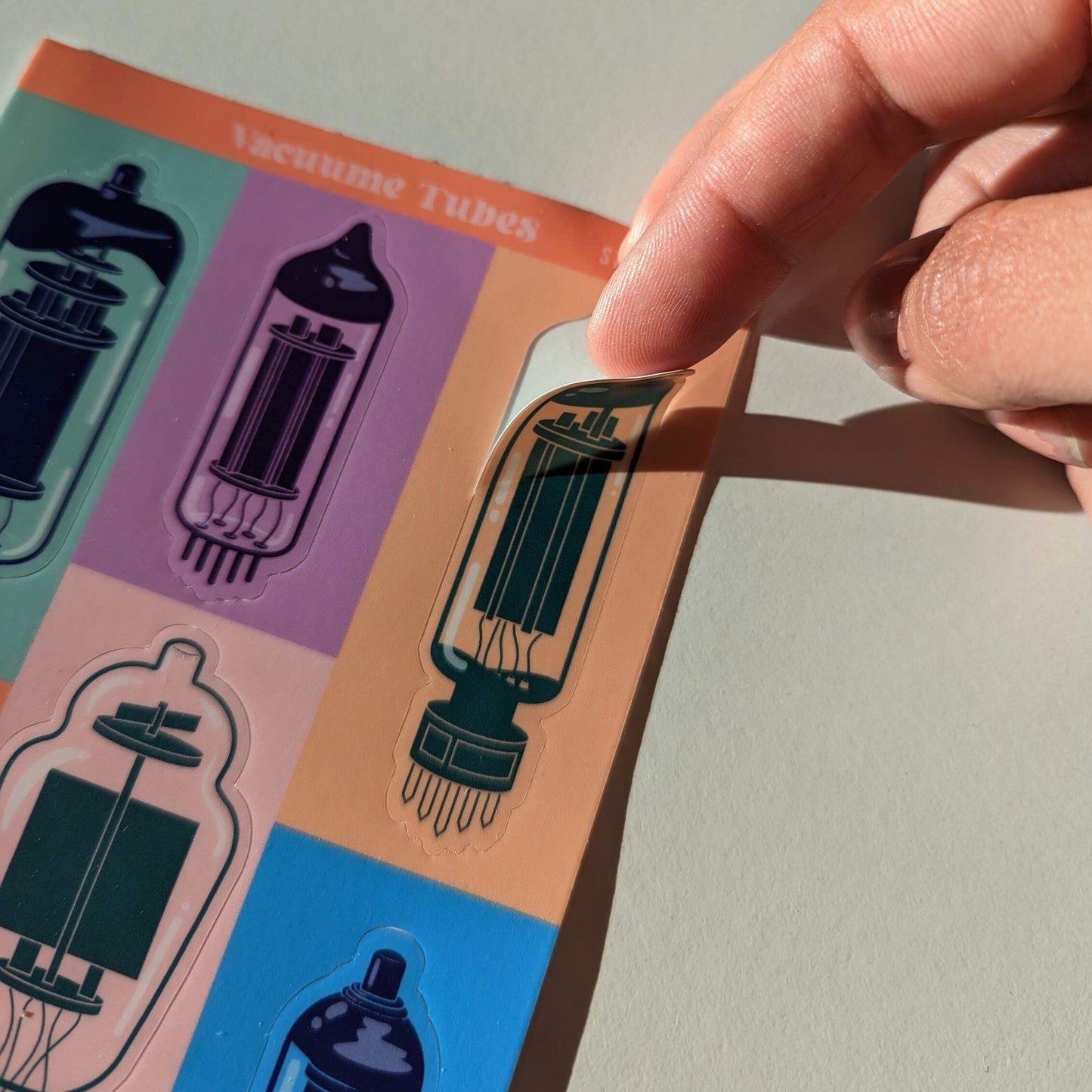 Colorful Vacuum Tubes Sticker Sheet