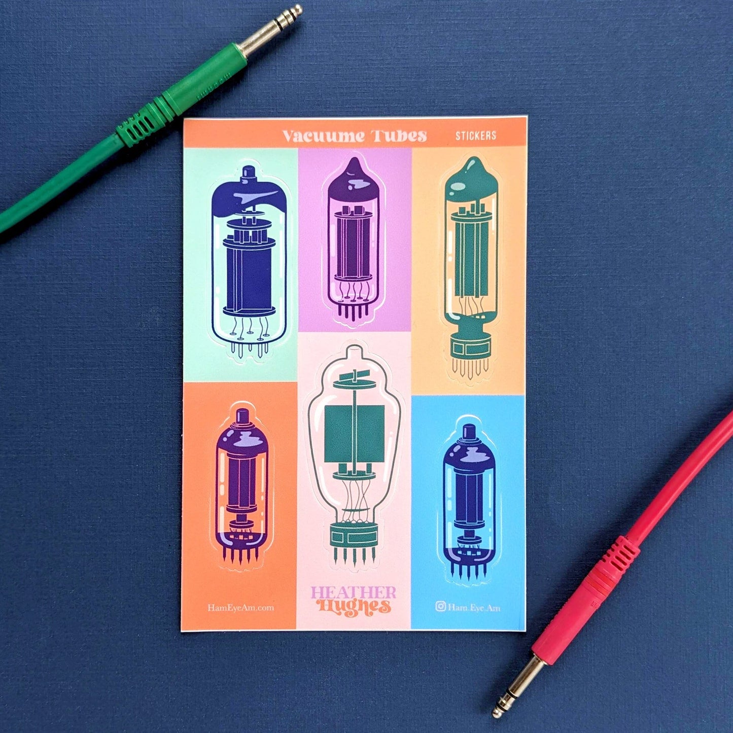 Colorful Vacuum Tubes Sticker Sheet