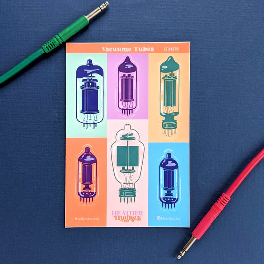 Colorful Vacuum Tubes Sticker Sheet