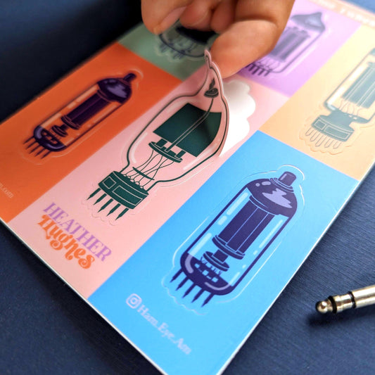Colorful Vacuum Tubes Sticker Sheet