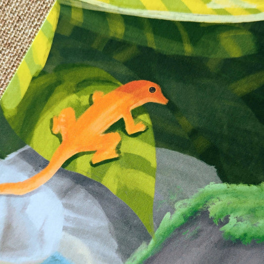 El Salvador Orange Anole Jesus Lizard | 5x7 or 8x10 Art Print