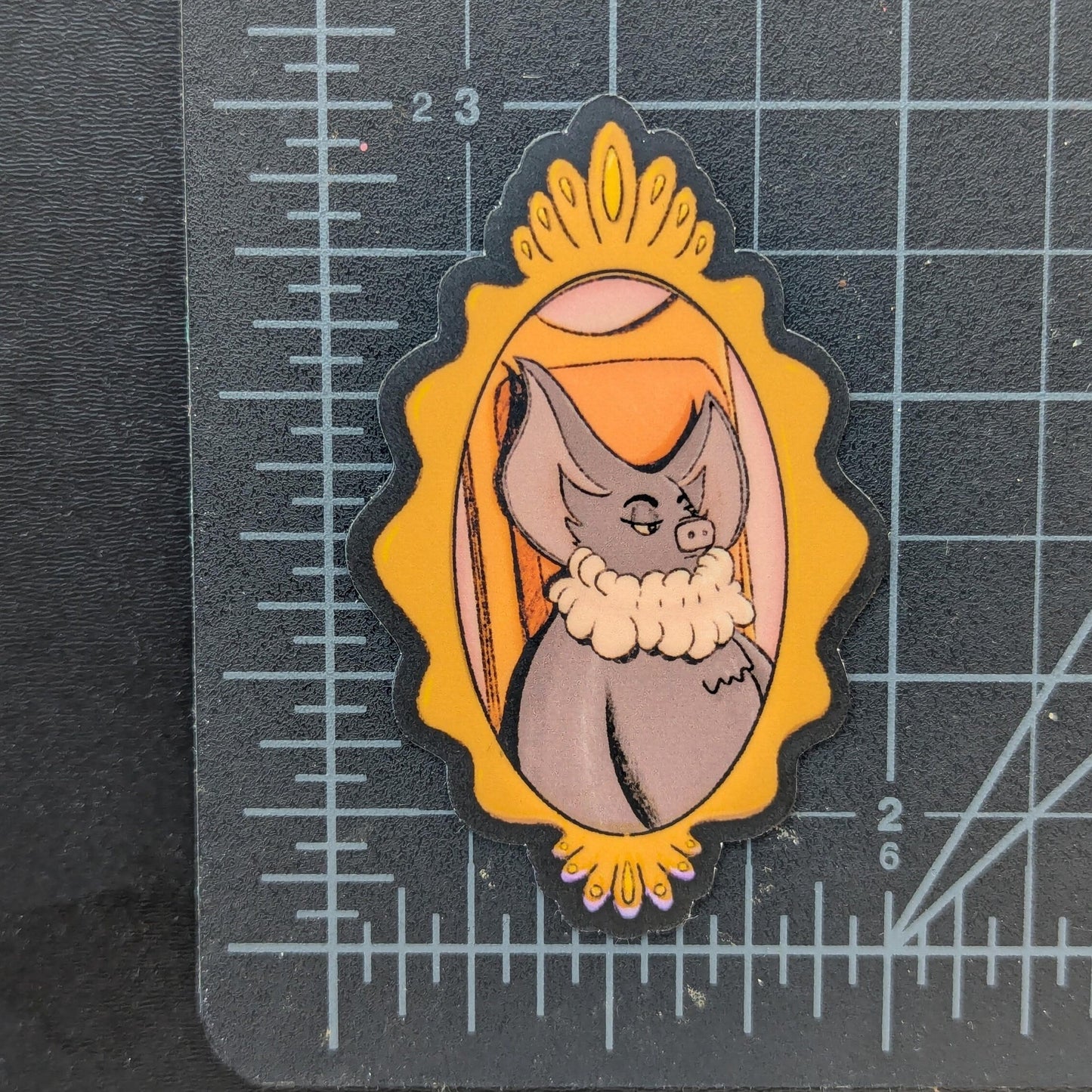Victorian Bat Portrait Vinyl Sticker