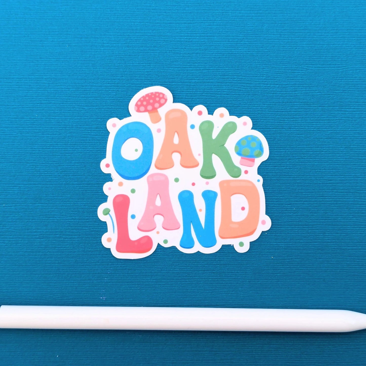 Oakland City Vinyl Sticker - Mushrooms Design