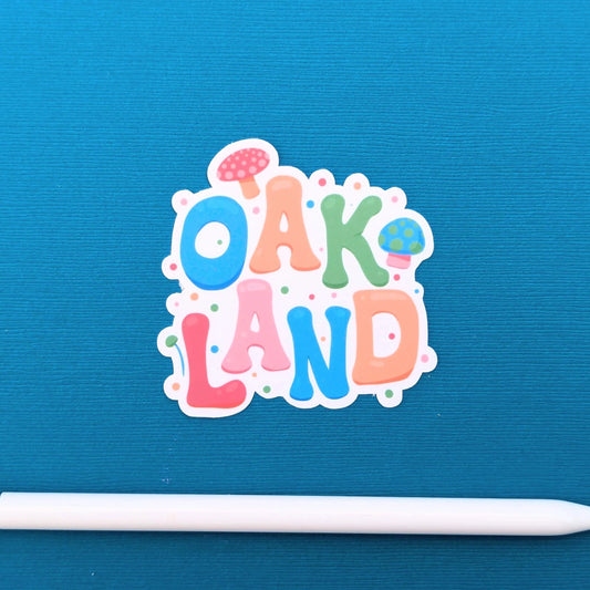 Oakland City Vinyl Sticker - Mushrooms Design