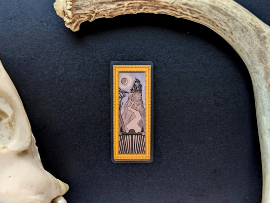 Goth Haunted House on the top of the Hill Vinyl Sticker