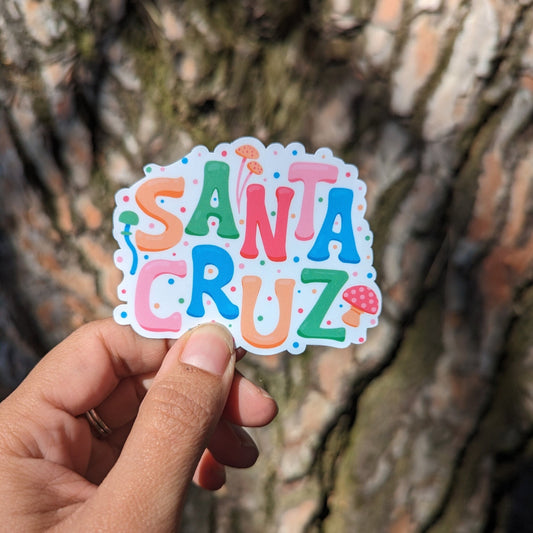 Santa Cruz Sticker - Mushroom Design