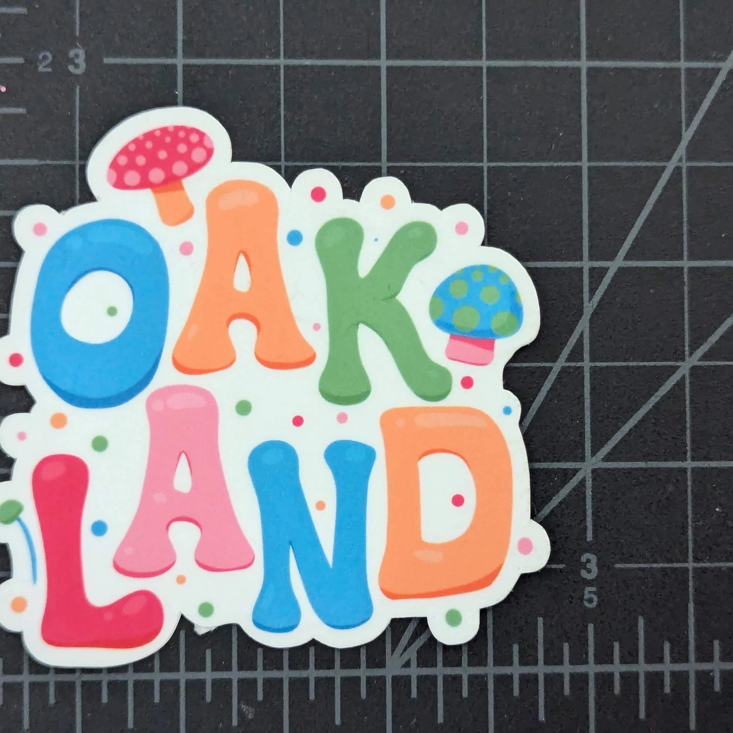 Oakland City Vinyl Sticker - Mushrooms Design