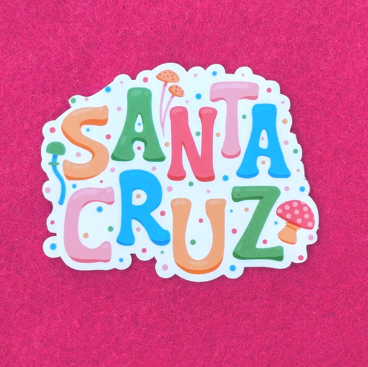 Santa Cruz Sticker - Mushroom Design