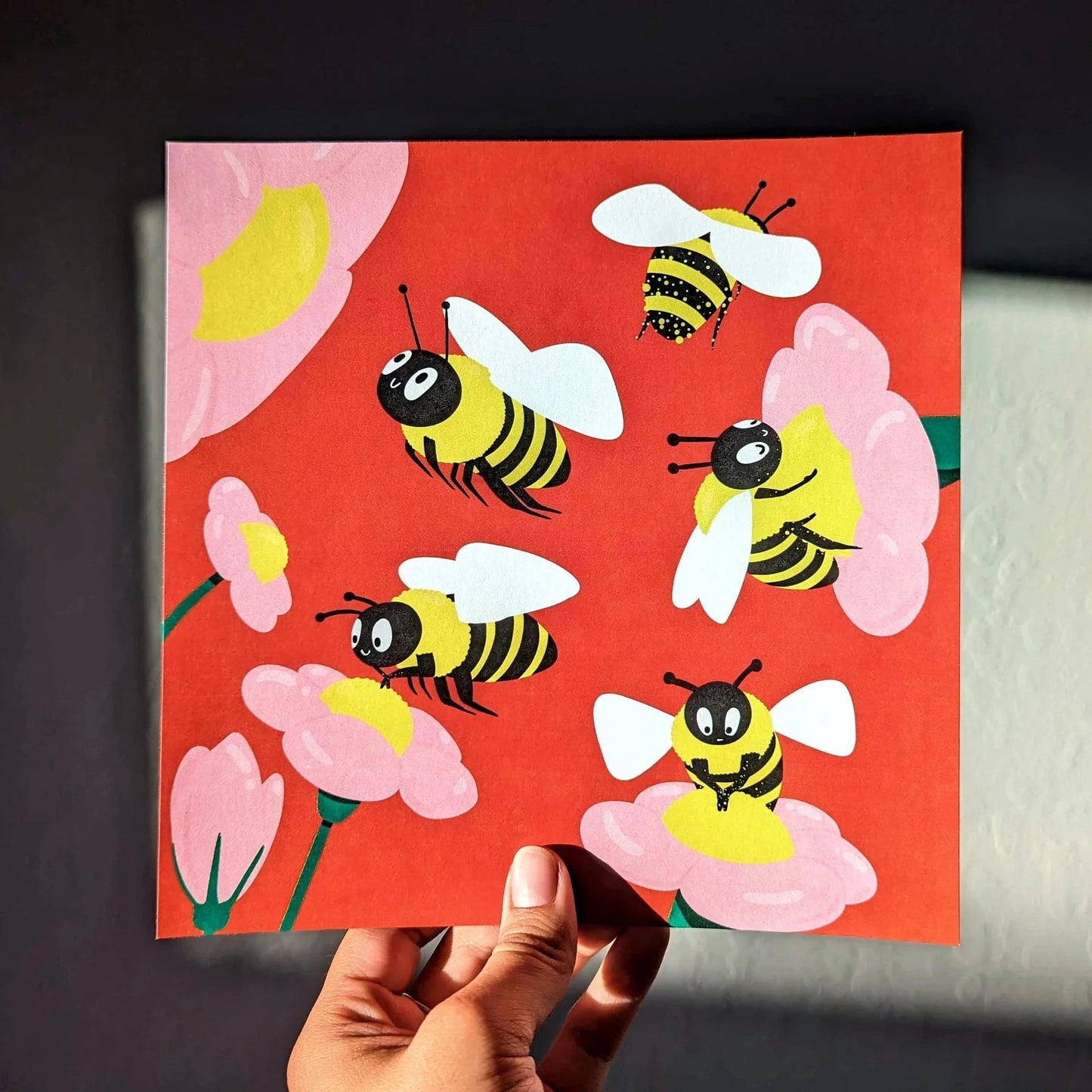 Buzzy Day - 8x8 Art Print
