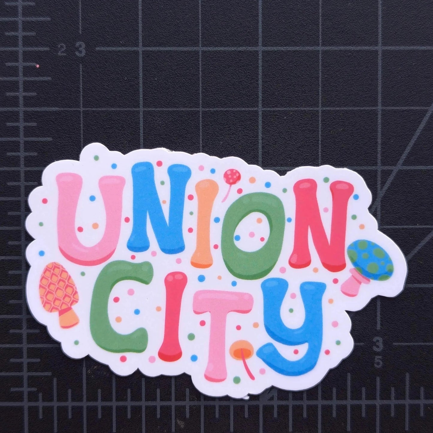 Union City Vinyl Sticker - Mushroom Design