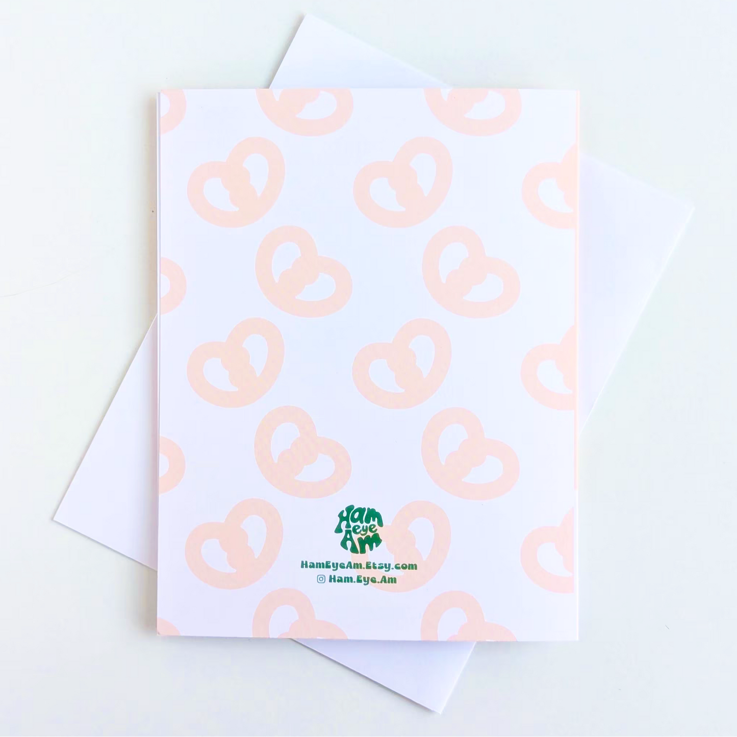 Salty Pretzel Christmas Card | A2 Greeting Card