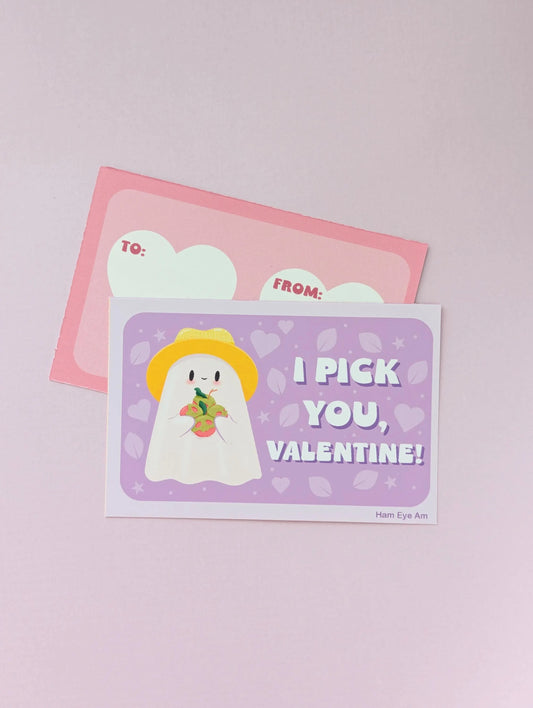 Cute Ghosties Valentine's Exchange Cards, Set of 16