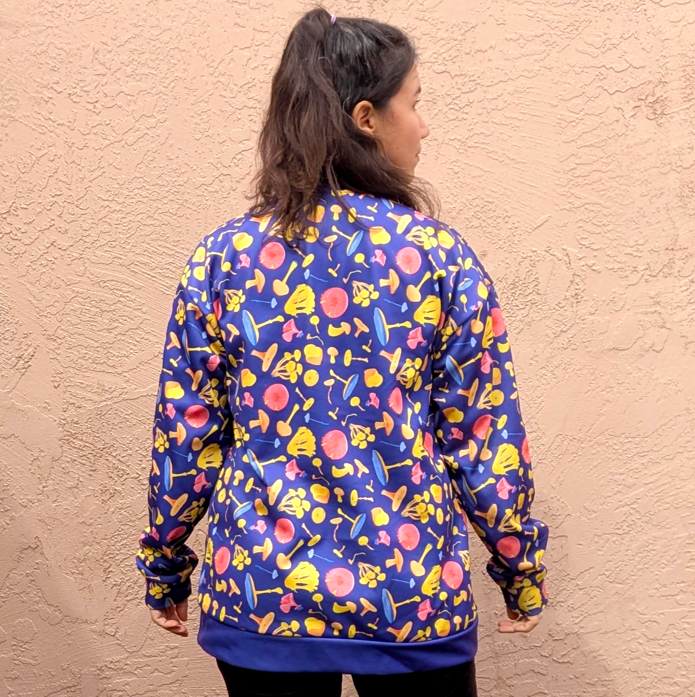 Purple Wild Mushrooms Unisex Bomber Jacket