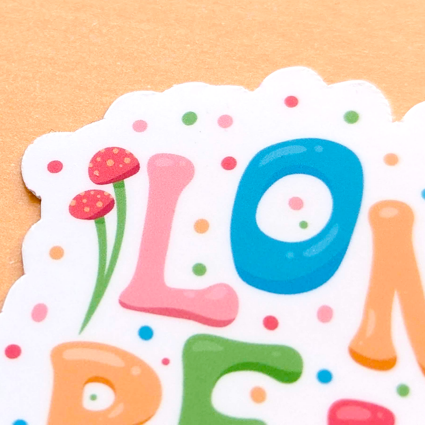 Long Beach City Sticker - Mushroom Design