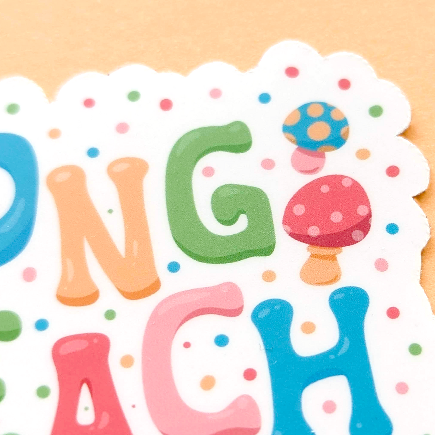 Long Beach City Sticker - Mushroom Design