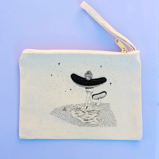 Magical Mushroom Reflection Zipper Pouch - Cottagecore