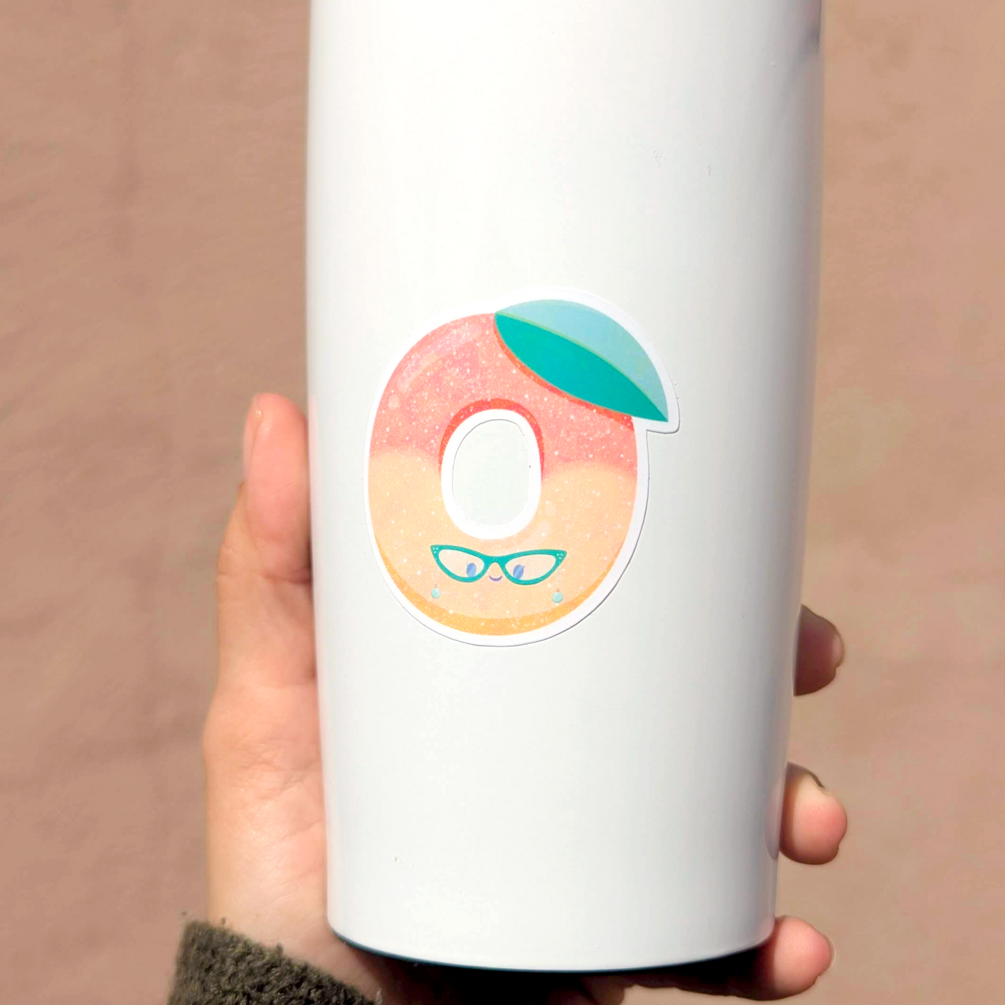 Fancy Sour Peach Ring Vinyl Sticker