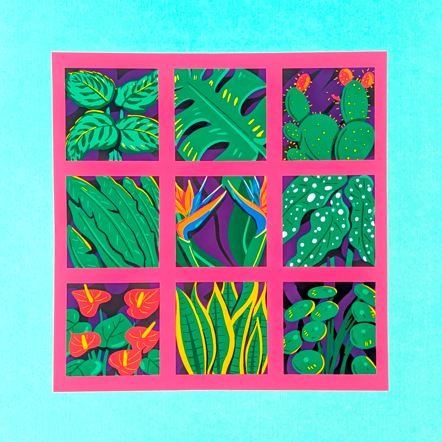 9 Plants Art Print