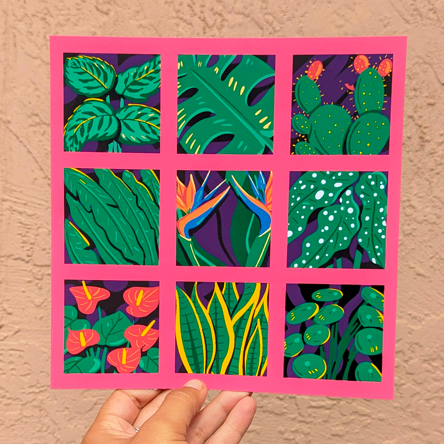 9 Plants Art Print