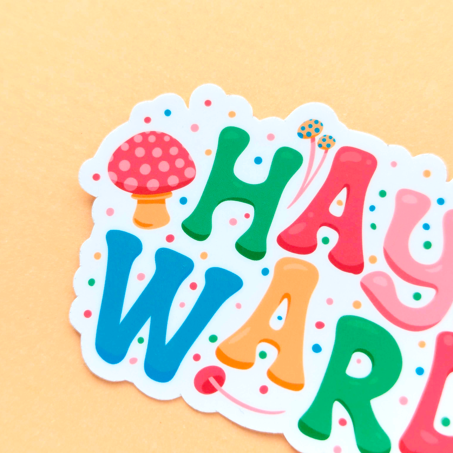 Hayward City Vinyl Sticker - Mushroom Design