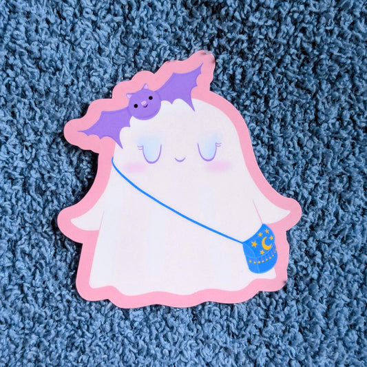 Fancy Cute Ghost Vinyl Sticker