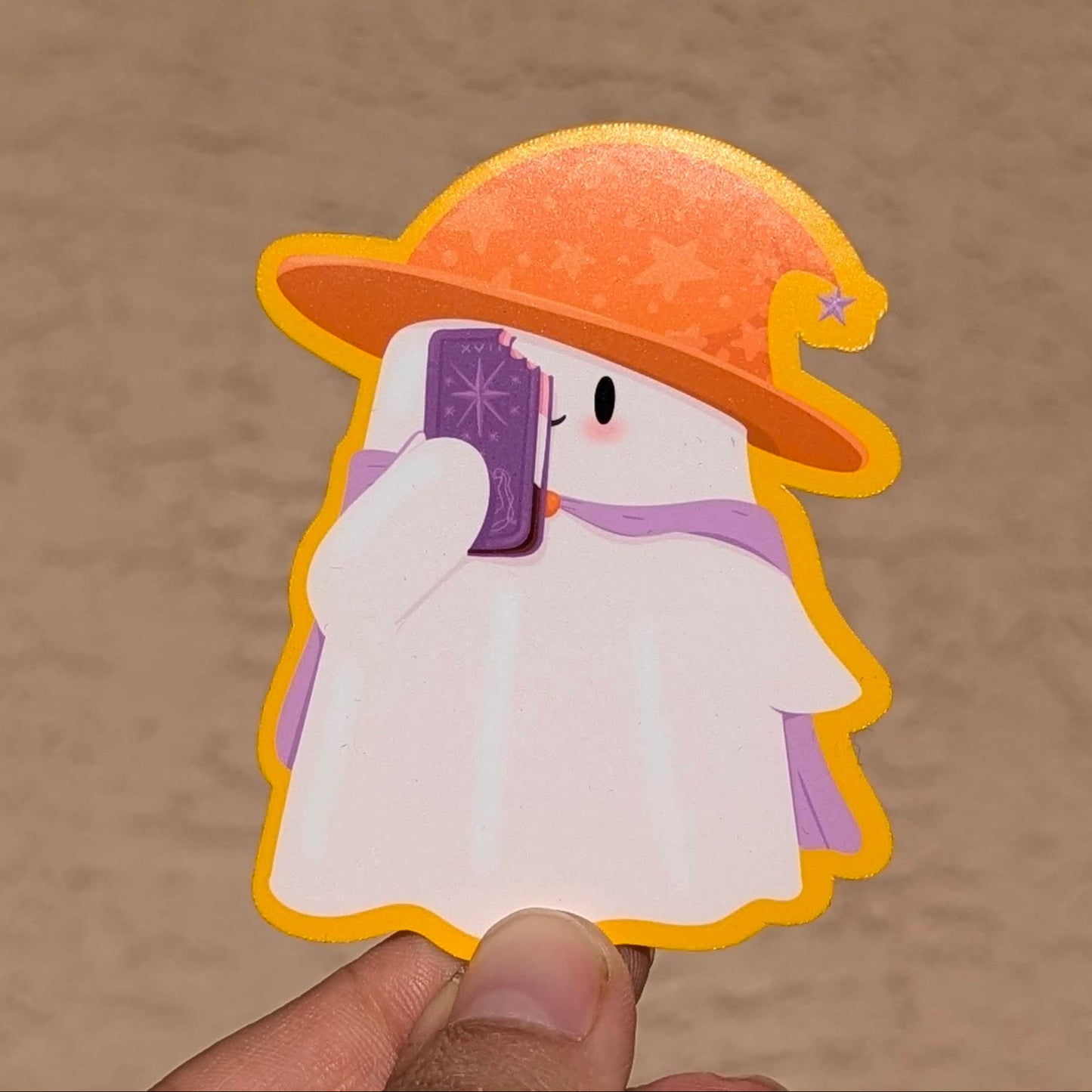 Psychic Cute Ghost Vinyl Sticker