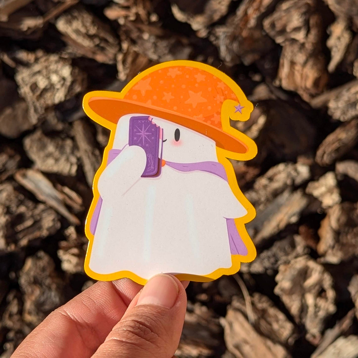 Psychic Cute Ghost Vinyl Sticker